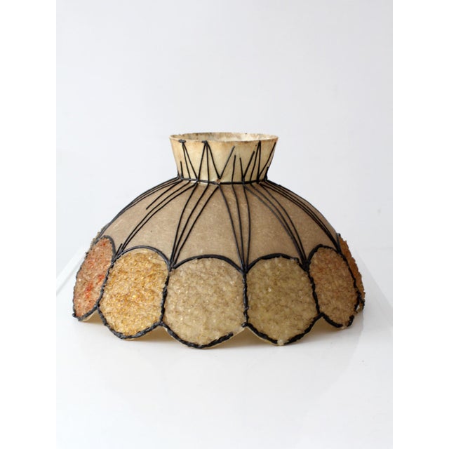 Mid-Century Atomic Fiberglass Chandelier Shade For Sale - Image 13 of 15