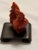 2010s Hand carved Rooster Chicken Figurine, Red Jasper, China. A cherished chicken from our hand carved stone and gems...