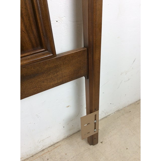 Mid Century Modern King Headboard With Beveled Square Design For Sale - Image 10 of 17