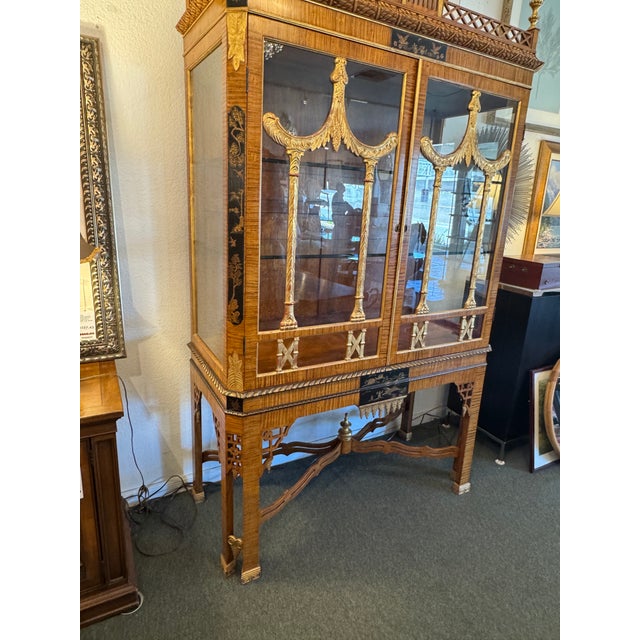 Burton Ching George III Style Vitrine Cabinet For Sale - Image 4 of 12