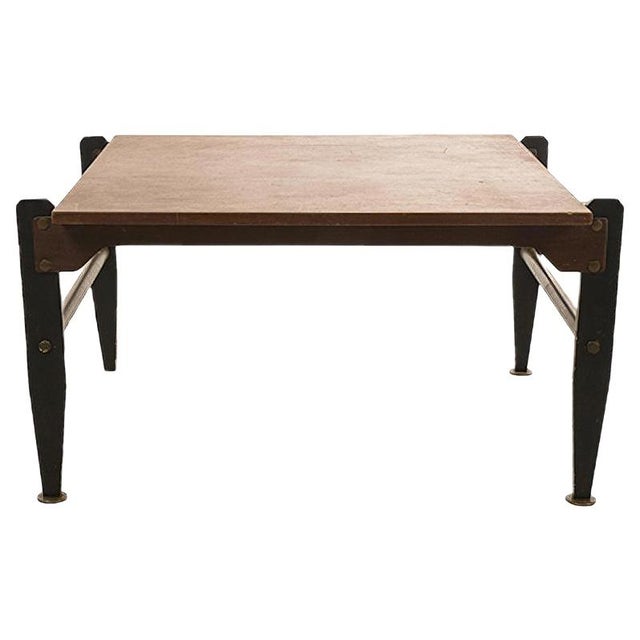 Vintage Coffee Table in Walnut with Varnished Legs & Metal Parts, 1960s For Sale - Image 9 of 9