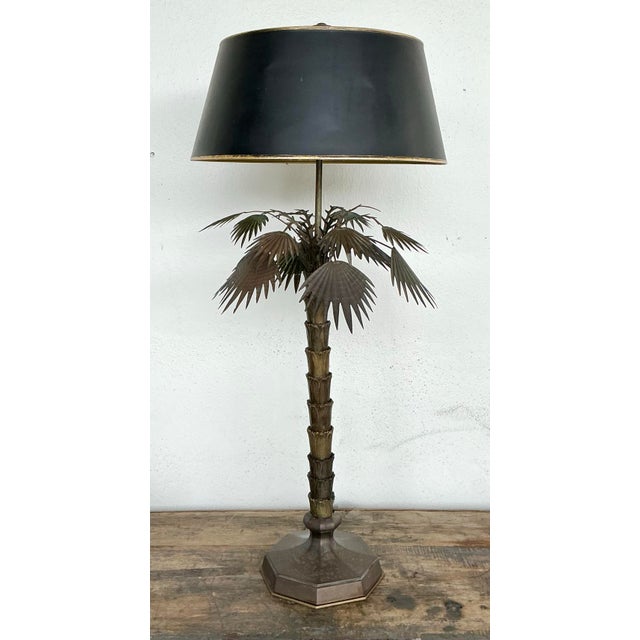 Metal Vintage Chapman Palm Lamp For Sale - Image 7 of 12