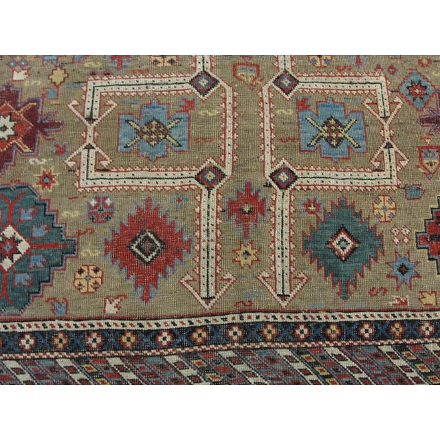 Antique Caucasian Shirvan (Baku-Type) Rug, 4'1" X 4'10" #16659 For Sale In Chicago - Image 6 of 8