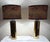 Metal Large Vintage Table Lamps with Brass Base and Fabric Shade from Lamplove, 1970s, Set of 2 For Sale - Image 7 of 10