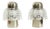 Large Metal and Glass Table Lamps from Veb Narva Leuchtenbau, 1960s, Set of 2 For Sale