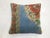 Blue Vintage Medallion Turkish Rug Pillow For Sale - Image 4 of 5