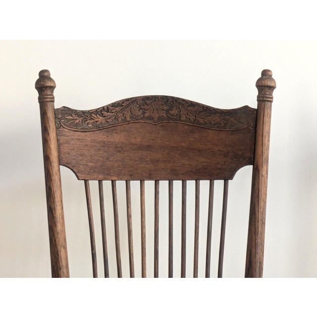 Antique Pressed Back Spindle Chairs - A Pair For Sale - Image 9 of 11