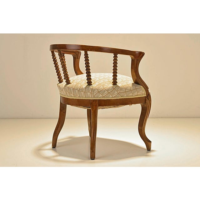 Late Biedermeier Upholstered Walnut Armchair, Germany, 1870s For Sale - Image 6 of 16