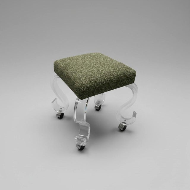 Shlomi Haziza Chunky Lucite Vanity Chair Attributed to Shlomi Haziza For Sale - Image 4 of 5