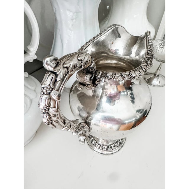 Metal Rare Georgian Old Sheffield Plate Cream Pitcher With Sterling Cartouche & Grapevine Handle, England, Circa 1790–1810 For Sale - Image 7 of 10