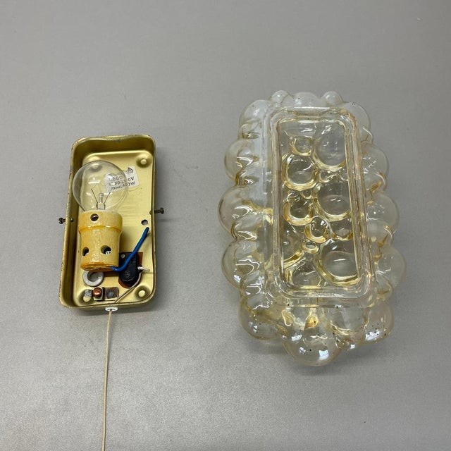 Amber Glass Wall Light by Helena Tynell for Glashütte Limburg, 1960s For Sale - Image 13 of 18