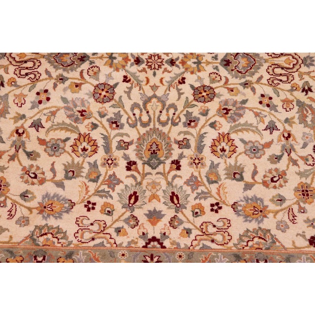 Floral Pak-Persian Beige/Tan Wool Rug - 9'1'' X 12'0'' For Sale In New York - Image 6 of 9