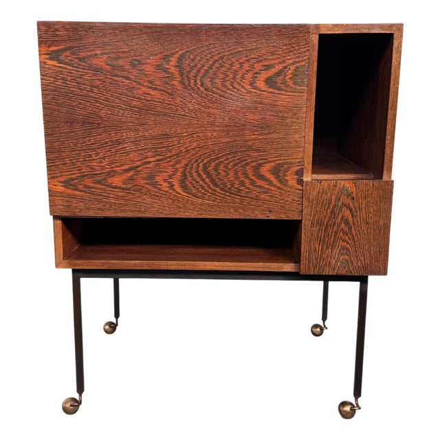 Mobile Cabinet in Wood and Metal, 1960s For Sale