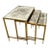 Mid Century Brass Nesting Tables in Maison Jansen Style For Sale