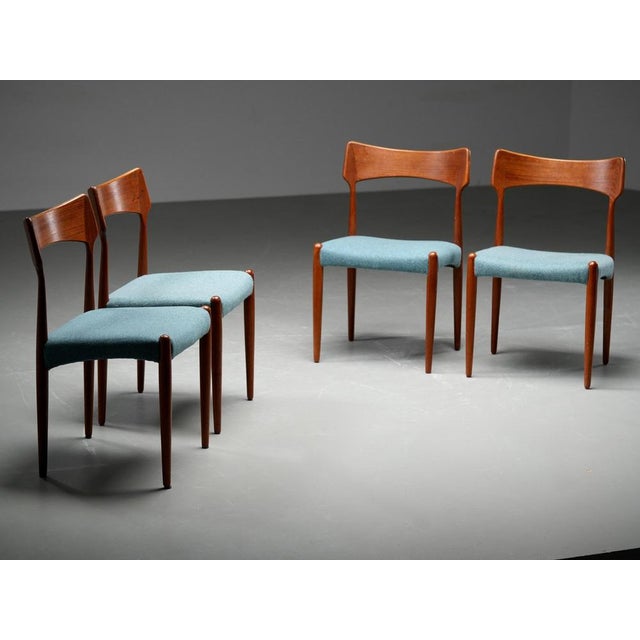 Wood Vintage Teak Dining Chairs from C. Linneberg & B. Pedersen, 1970s, Set of 4 For Sale - Image 7 of 12