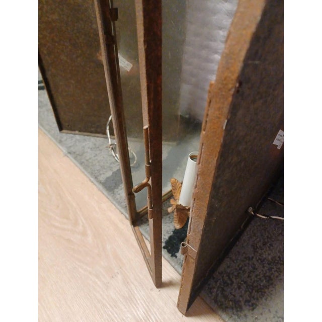 Vintage Bruce Eicher Wrought Iron Wall Sconces - A Pair For Sale - Image 12 of 13