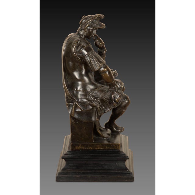 Antique French Bronze Figure of the Seated Lorenzo De Medici, 1880 For Sale - Image 4 of 10