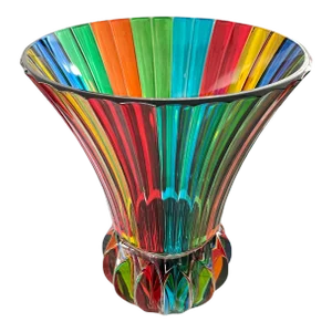 Early 21st Century Due Zeta Colorful Venetion Glass Vase