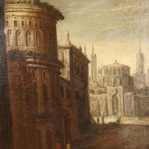 Italian Artist, The Holy Family, Oil on Canvas, 1600s For Sale - Image 7 of 15