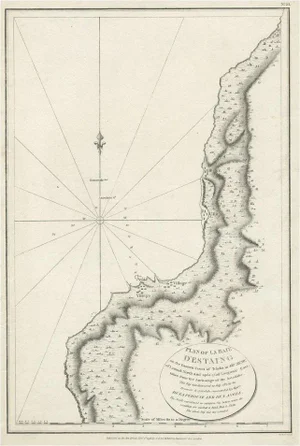 Antique Map of the Bay of Destaing, 1798