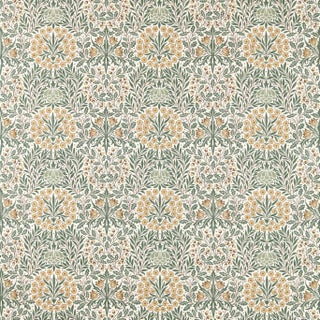 Morris & Co. Daisy & Oak Fabric in Thyme/Weld For Sale