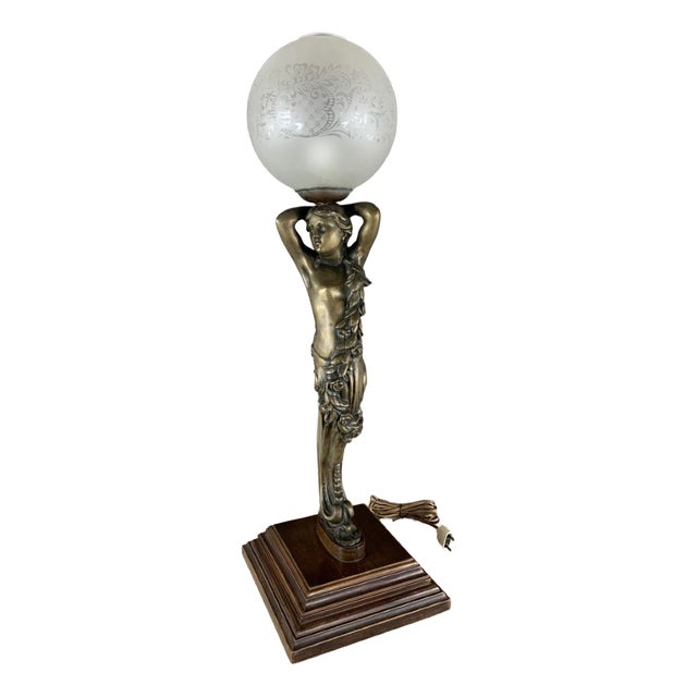 20th Century Classic Bronze Table Lamp For Sale