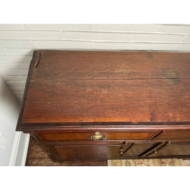 Antique English Oak Welsh Dresser Cupboard Storage Cabinet For Sale - Image 11 of 18