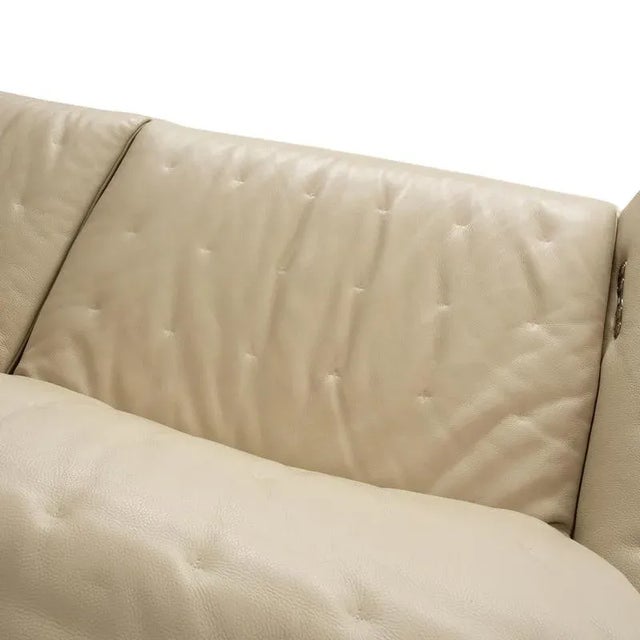 Satelite 3-Seater Sofa in Cream Leather from Roche Bobois For Sale - Image 9 of 18
