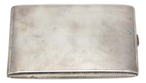 Rectangular Cigarette Case in Matte Silver