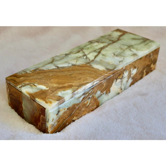 Italian Crafted Marble Jewelry Storage Box.