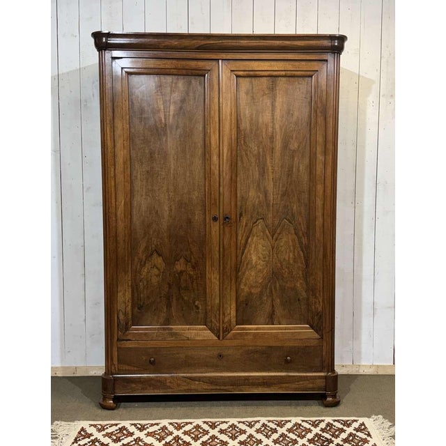 19th Century Walnut Wardrobe For Sale - Image 3 of 18