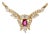 14KY Diamond(0.90) & Ruby(0.45) StatusNecklace For Sale