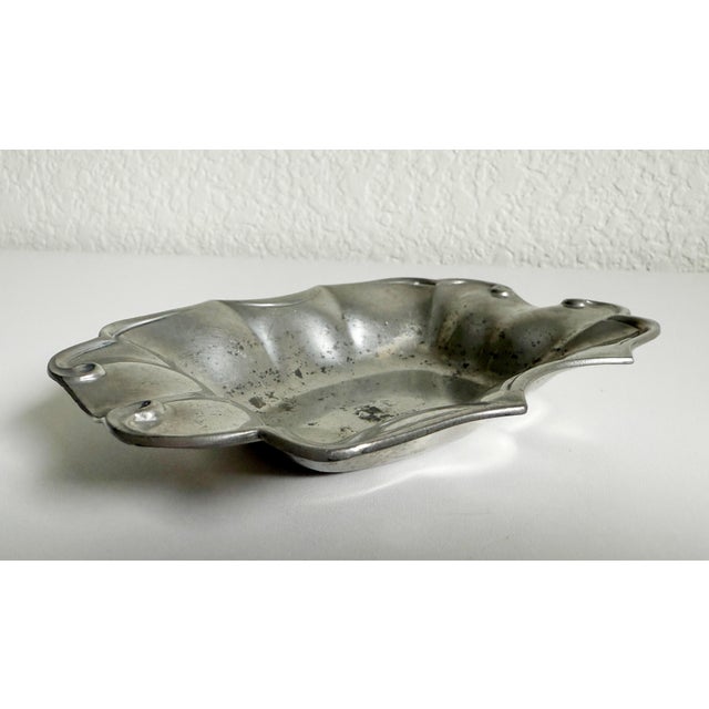 Rustic European Italian Pewter Ashtray Catchall For Sale - Image 3 of 7