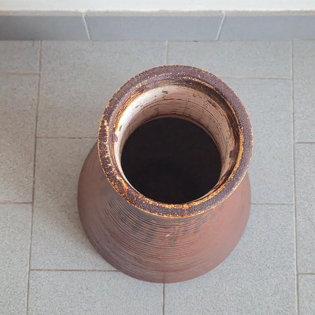 Vintage Brutalist Ceramic Resin and Copper Floor Lamp from Accolay, 1970s For Sale - Image 12 of 16