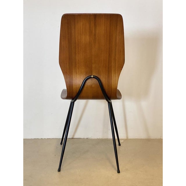 Metal Vintage Curved Plywood Chairs, Set of 6 For Sale - Image 7 of 18