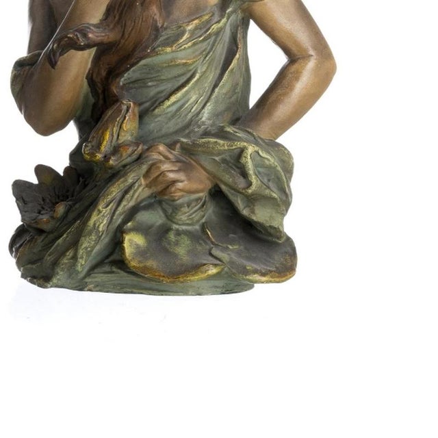 Art Nouveau Nymph Sculpture, Set of 2 For Sale - Image 5 of 6