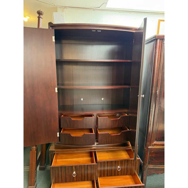 Early 21st Century Ethan Allen Lewis Armoire For Sale - Image 5 of 12