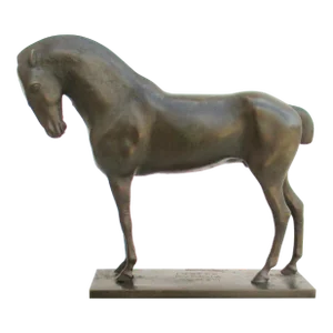Horse Sculpture by Josef Humplik Dated 1913