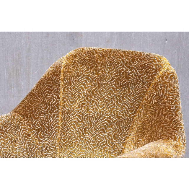 Bronze Patterned Velvet Armchair attributed to Ariberto Colombo, Italy, 1950s For Sale - Image 10 of 17