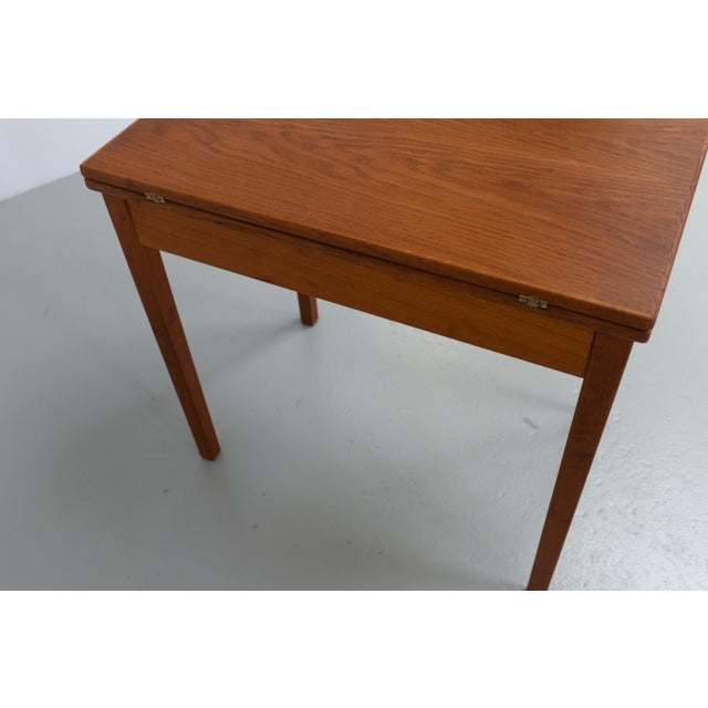Mid-Century Danish Compact Folding Oak Dining Table attributed to Børge Mogensen, 1950s For Sale - Image 14 of 18