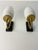 Vintage Opal Glass and Brass Wall Lamps, 1950s, Set of 2 For Sale - Image 6 of 12