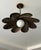 Not Yet Made - Made To Order Handmade Black Antique Brass Finish Pendant Light, Floral Metal Ceiling Light, Milk Glass Globe, Vintage Home Decor For Sale - Image 5 of 13