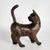 Brown Pair of Vintage Carved Wood Cats For Sale - Image 8 of 9