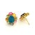 Baroque Bochic “Orient” Sapphire, Ruby & Opal Earrings Set 18k Gold & Silver - 2 Pieces For Sale - Image 3 of 4