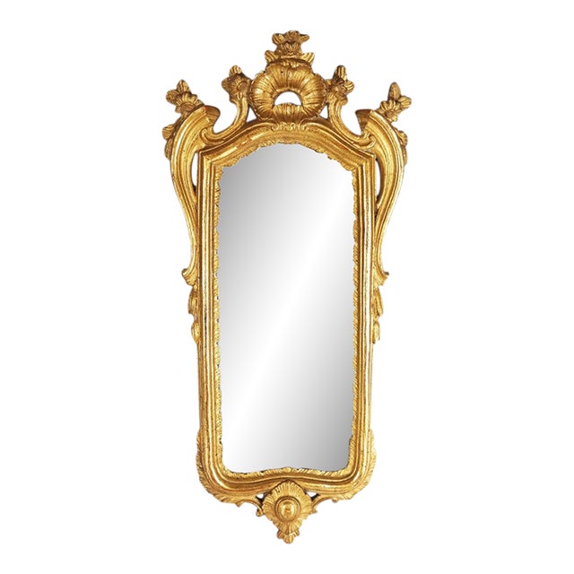 1940s Italian Gilt Mirror by Borghese For Sale
