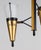 Vintage Three-Light Suspended Lamp in Metal and Glass, Italy, 1950s For Sale - Image 3 of 6