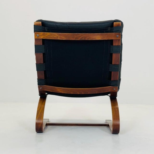 Black Mid-Century Modern Kangu Lounge Chair by Elsa Solheim and Nordahl Solheim for Rybo, 1970s For Sale - Image 8 of 17