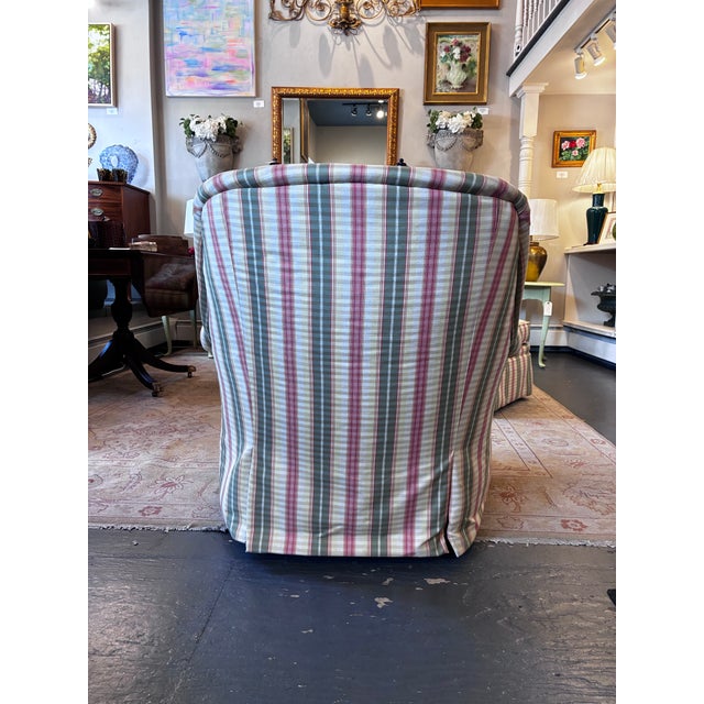 Textile 1990s Custom Swivel Chair by Jessica Charles For Sale - Image 7 of 7