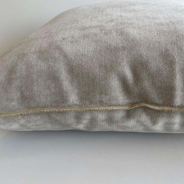 Not Yet Made - Made To Order European Vintage Style Ciment Velvet Accent Pillow With Down Insert For Sale - Image 5 of 5