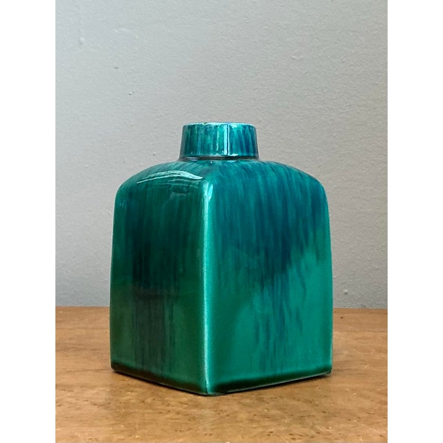 Vintage Drip Glazed Ceramic Vase For Sale - Image 10 of 12